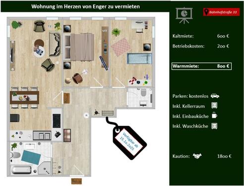 Foto - Etagenwohnung zur Miete in Enger