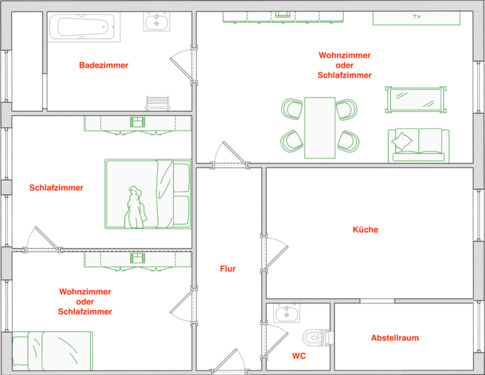 Foto - Viel Platz zum Wohlfühlen: Lichtdurchflutete 90 m² Wohnung