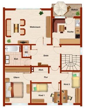 Foto - Schöne 4 Zimmer Wohnung, 1. Etage, in Neukirchen-Vluyn