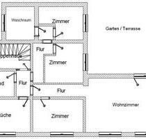 Neu renovierte 5-Zimmer-Wohnung mit großer Terrasse & Garten - Sankt Katharinen