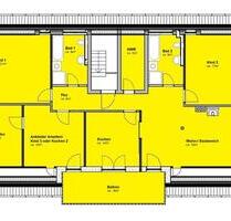 lichtdurchflutete 5-Zi-Wohnung Wismar: 2 Bäder, Gaskamin, Balkon