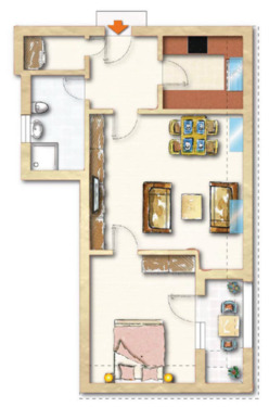 Foto - Gemütliche 2-Raum Wohnung zu vermieten