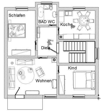 Foto - 3,5-Zimmer-Wohnung in zentraler Lage von Kehl – mit Balkon, Klima