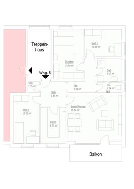 Foto - 3-Zimmer-Wohnung mit 94 m² und Balkon