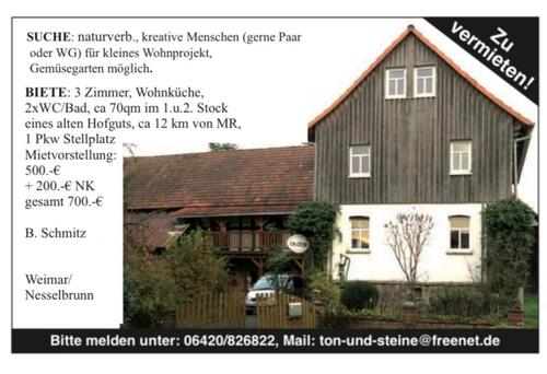 Foto - Landwohnung zu vermieten ca. 12km von MR