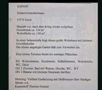 Foto - 8 Zimmer Reihenhaus zum Kaufen in Goch