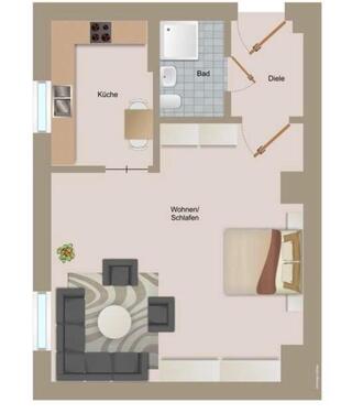 Foto - 1 Zimmer Etagenwohnung in Ratingen