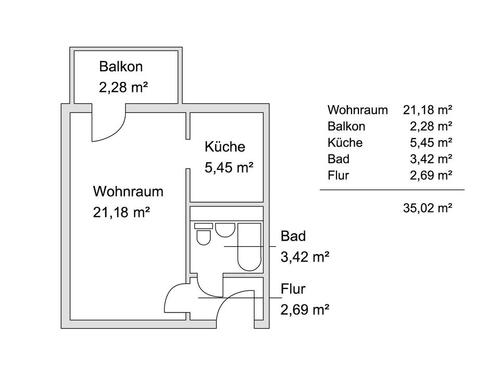 Foto - 1-Raum-Wohnung in Schöndorf, Bruno-Apitz-Straße