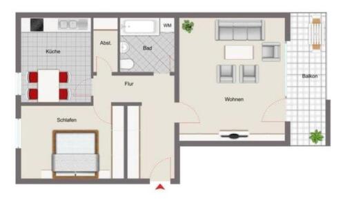 Foto - renovierte 2 Zimmer Wohnung in Würzburg Versbach ab 01.06.2026