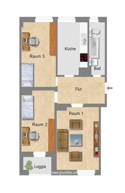 Foto - Etagenwohnung zur Miete in Dresden