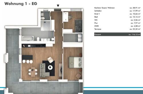 Foto - 2 Zimmer Etagenwohnung zur Miete in Pleystein