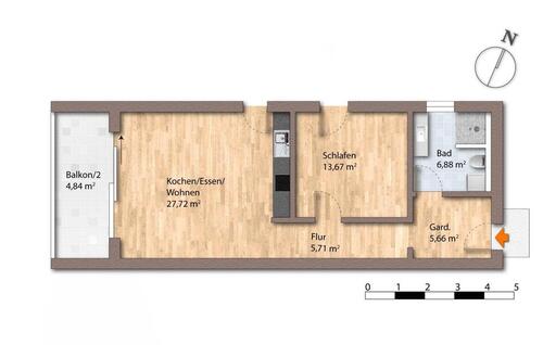 Foto - 2 Zimmer Erdgeschoßwohnung zur Miete in Waldkirchen