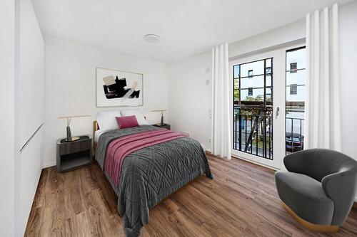 Foto - Erstbezug - Möbliertes 1 Zimmer-Apartment mit Einbauküche und Abstellraum - Typ J - Innenhof