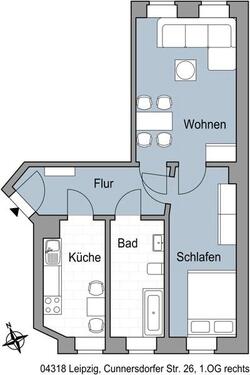Foto - 2.5 Zimmer Etagenwohnung zur Miete in Leipzig