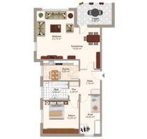 Vollständig renovierte 3-Zimmer-Wohnung mit Balkon und Einbauküch - Wallenhorst