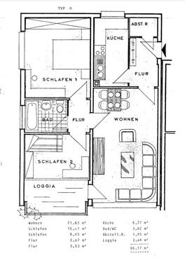 Foto - 3 Zimmer Wohnung - 145.000,00 EUR Kaufpreis, ca.  66,17 m²