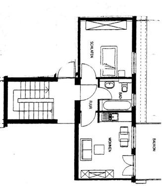 Foto - Wohnung 1,5 Zimmer, 35 m2, Balkon, vermietet + TG-Stellplatz