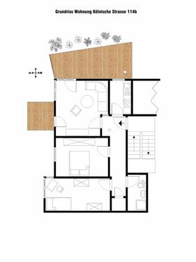 Foto - 3-Zimmer-Wohnung mit großer Südwest-Terrasse im Vorderen Westen