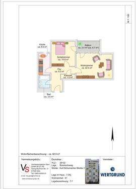 Foto - 2 Zimmer Etagenwohnung zur Miete in Braunschweig