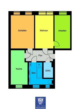 Foto - 3 Zimmer Etagenwohnung zur Miete in Freiberg