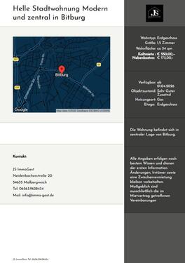 Foto - 1.5 Zimmer Erdgeschoßwohnung zur Miete in Bitburg