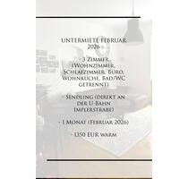 3 Zimmer Wohnung zur Untermiete Februar 2026 - München Thalkirchen-Obersendling-Forstenried-Fürstenried-S