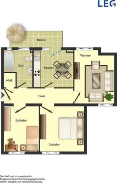 Foto - 3 Zimmer Erdgeschoßwohnung zur Miete in Duisburg