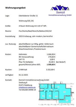 Foto - 4 Zimmer Etagenwohnung zur Miete in Radeburg