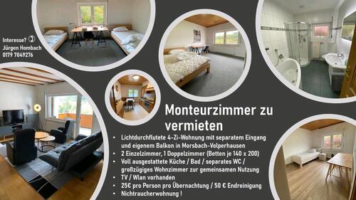 Foto - MonteurzimmerWohnung auf Zeit - 25,00 EUR Kaltmiete,