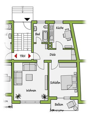 Foto - 2 Zimmer Erdgeschoßwohnung zur Miete in Hagen