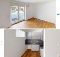 **ERSTBEZUG** Toll geschnittene 1-Zimmer-Wohnung mit TERRASSE und EBK im Neubauquartier 'Field 4' - Mannheim Neckarstadt-Ost