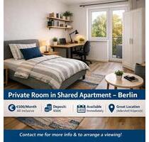 Privat Room in WG - 500,00&nbsp;EUR Kaltmiete, ca.&nbsp; 75,00&nbsp;m&sup2; in Berlin (PLZ: 12557) Treptow-Köpenick