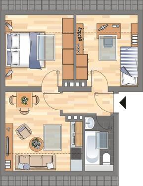 Foto - 2 Zimmer Dachgeschoßwohnung zur Miete in Wilhelmshaven