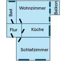 sanierte 60 m² Wohnung mit Balkon und neuer Einbauküche - Gronau (Westfahlen)