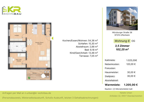 Foto - 3.5 Zimmer Etagenwohnung in Uffenheim