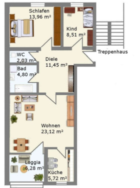 Foto - 3 Zimmer Etagenwohnung zum Kaufen in Passau
