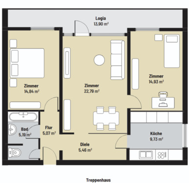Foto - 3 Zimmer Etagenwohnung in Waldkirch
