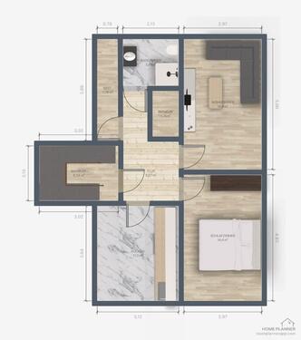 Foto - Gemütliche 2-Zimmer-Wohnung - 650,00&nbsp;EUR Kaltmiete, ca.&nbsp; 50,00&nbsp;m&sup2;