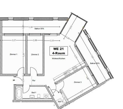 Foto - 4 Zimmer Etagenwohnung zur Miete in Leipzig