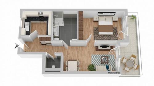 Foto - Erstbezug – 2-Zimmer Neubauwohnung mit Terrasse in Deggendorf