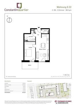 Foto - traumhafte 2 Zimmerwohnung - 999,00&nbsp;EUR Kaltmiete, ca.&nbsp; 58,30&nbsp;m&sup2;
