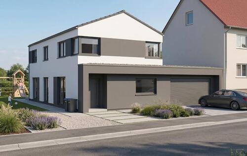 Foto - Baugrundstück mit projektiertem Ytong-EFH in Saarbrücken-Ensheim