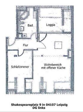 Foto - 2 Zimmer Dachgeschoßwohnung zum Kaufen in Leipzig