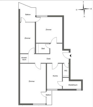 Foto - 3 Zimmer Etagenwohnung zur Miete in Berlin