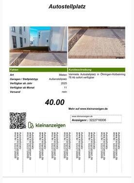 Foto - Autostellplatz - 40,00 EUR Miete,