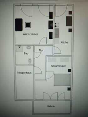 Foto - 2,5-Zimmer-Wohnung mit Balkon in DU-Stadtmitte zu vermieten
