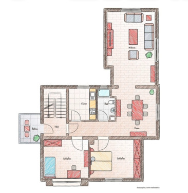 Foto - 4 Z.K.B Wohnung zum 01.03.2026 - 800,00&nbsp;EUR Kaltmiete, ca.&nbsp; 100,00&nbsp;m&sup2;