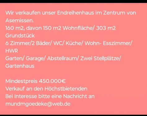 Foto - Haus zu verkaufen - 450.000,00&nbsp;EUR Kaufpreis, ca.&nbsp; 160,00&nbsp;m&sup2;
