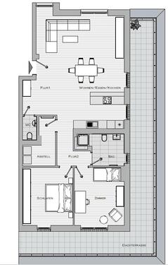 Foto - Penthaus: moderne 3-Zimmer-Wohnung in Hargesheim mit Balkon und Tiefgaragenstellplatz