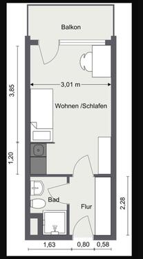 Foto - 1 Zimmer Etagenwohnung zur Miete in Greifswald